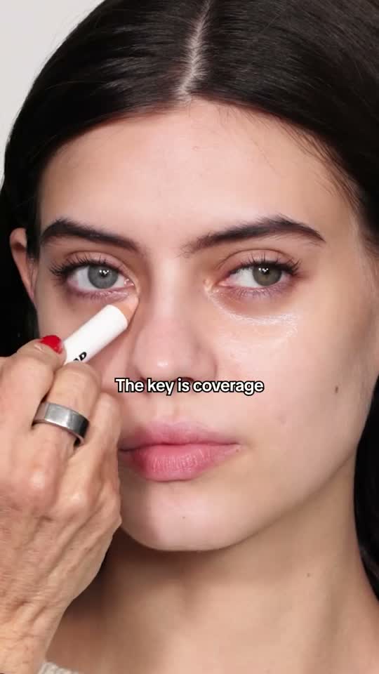 Jones Road Beauty product demo showing the concealer applied under the eye